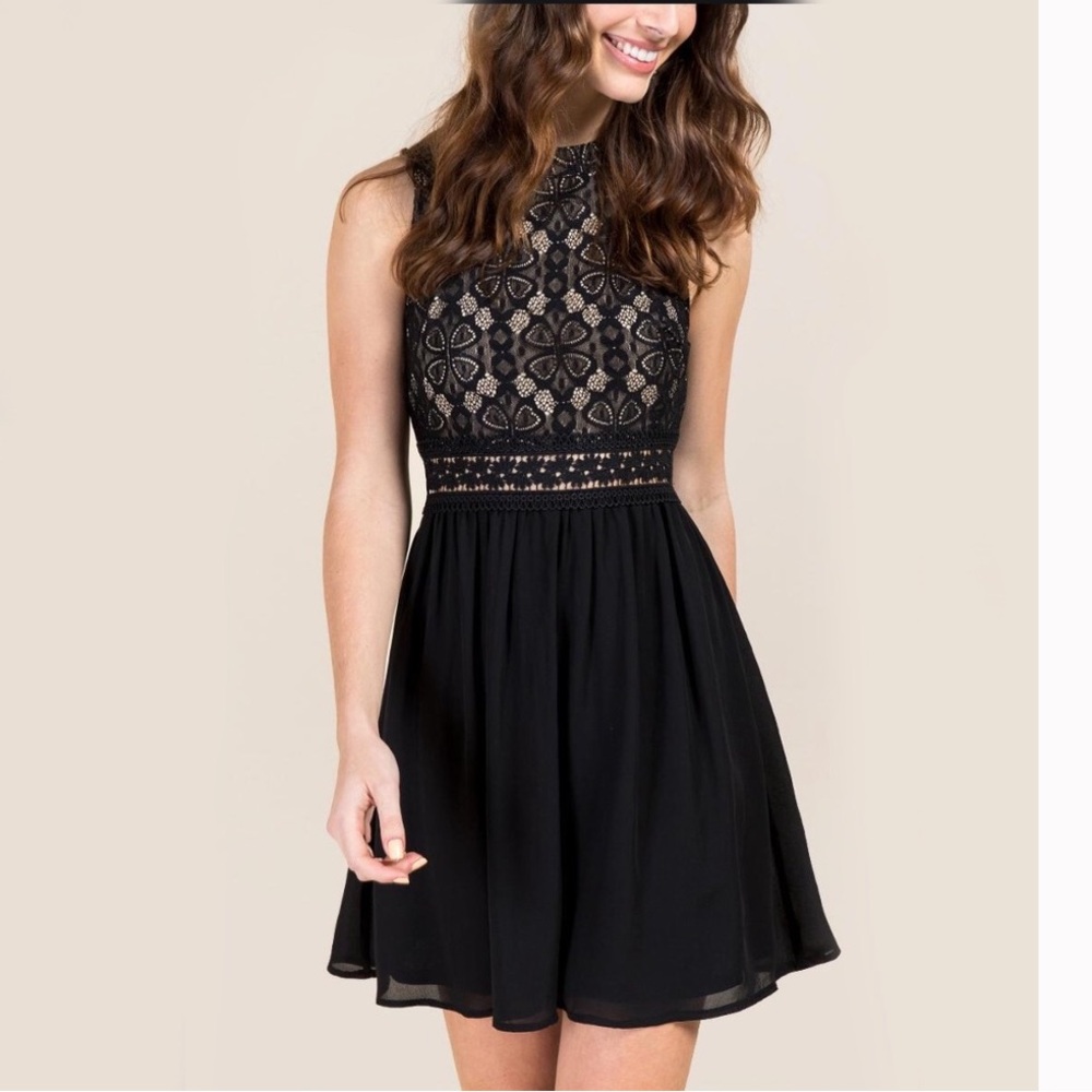 FRANCESCAโS LACE ACCENT DRESS